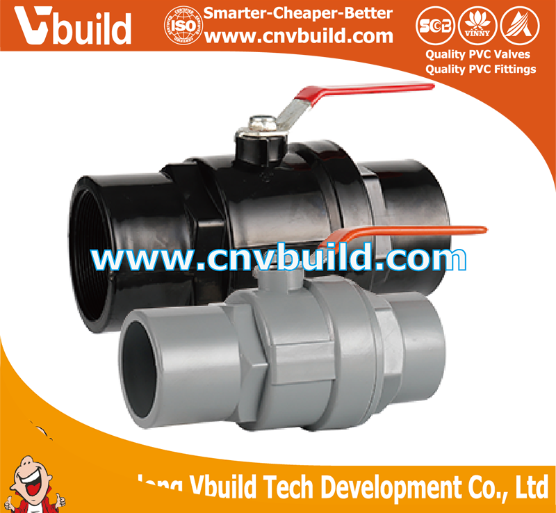 NC01-TWO PIECES BALL VALVE (PVC)