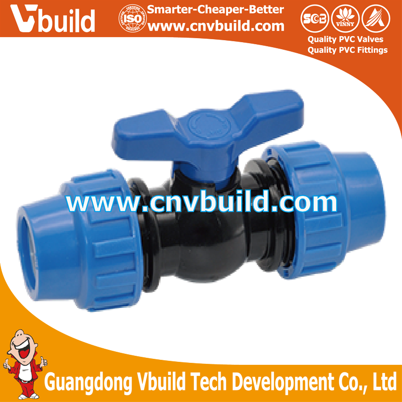 NB04B-TWO PIECES BALL VALVE (PP)