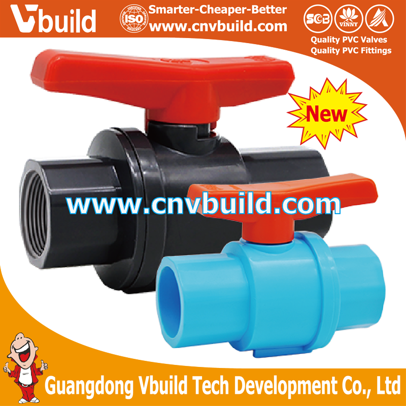 New: NB02-TWO PIECES BALL VALVE (PVC)