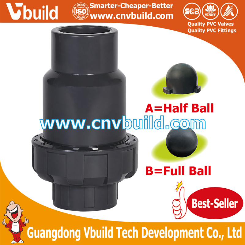 VF03：SINGLE UNION BALL TYPE CHECK VALVE(PVC)