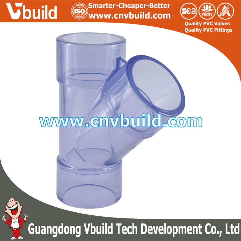 CFT07: WYE TEE  (DIN UPVC TRANSPARENT PIPES & FITTINGS)