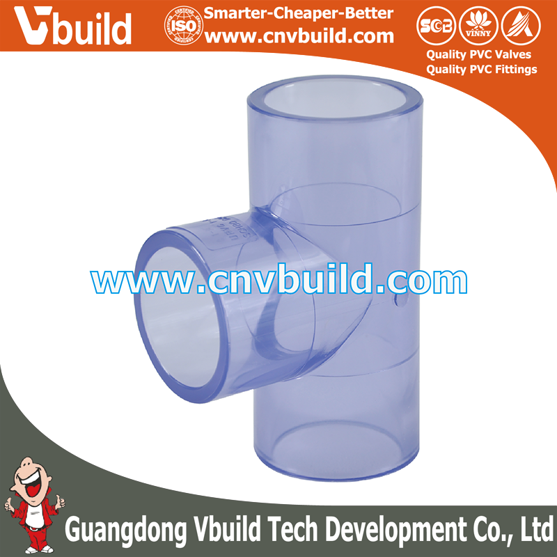 CFT01: TEE  (DIN UPVC TRANSPARENT PIPES & FITTINGS)