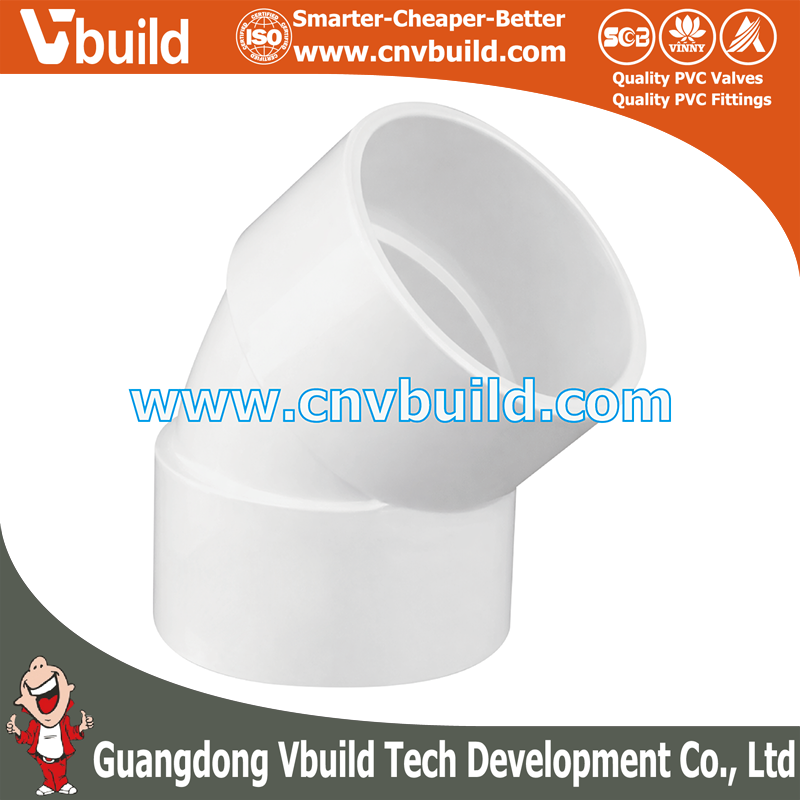 DW04：Elbow 45°-DR (PVC ASTM DWV FITTINGS)