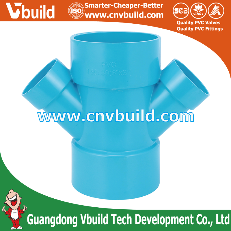 DF28：PVC Reducing Cross Y-DR B  (THAI Standard Drainage Fittings)