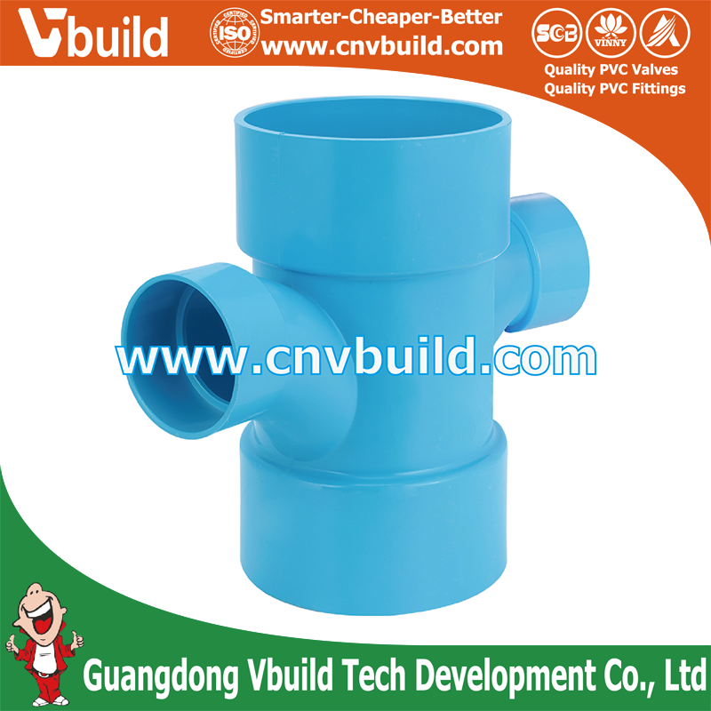 DF29：PVC Reducing Cross TY-DR B  (THAI Standard Drainage Fittings)