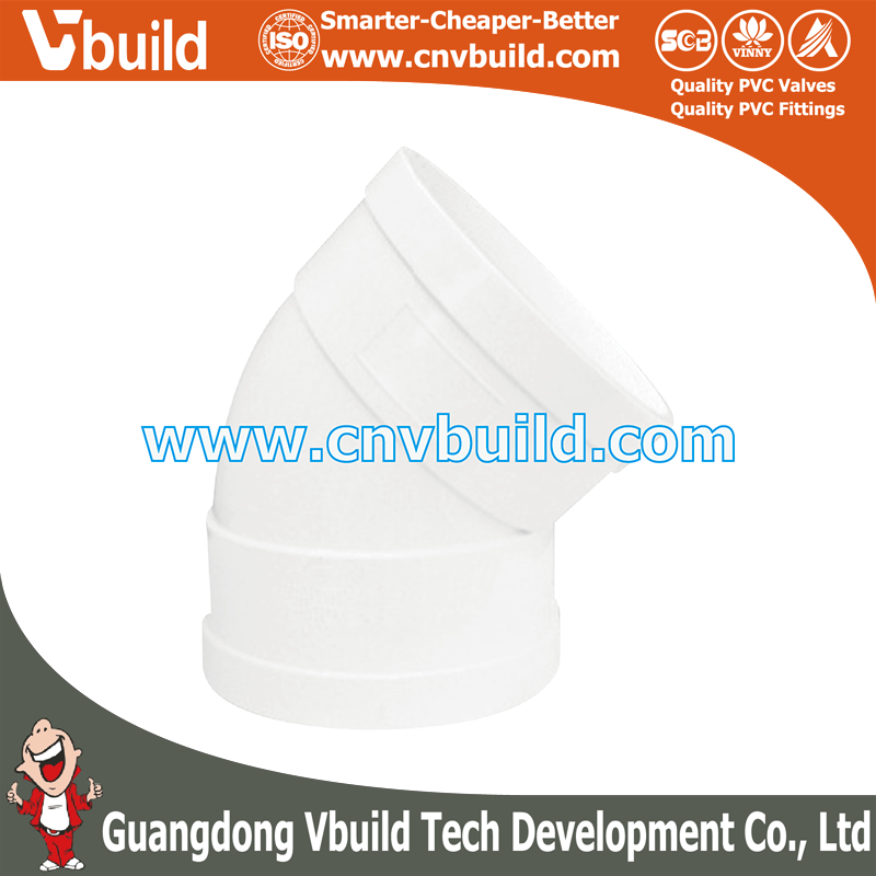 PS04：ELBOW 45°-DR (PVC DIN DRAINAGE FITTINGS)