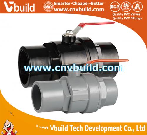 NC01-TWO PIECES BALL VALVE (PVC)