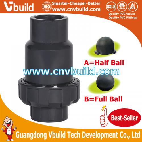 VF03：SINGLE UNION BALL TYPE CHECK VALVE(PVC)