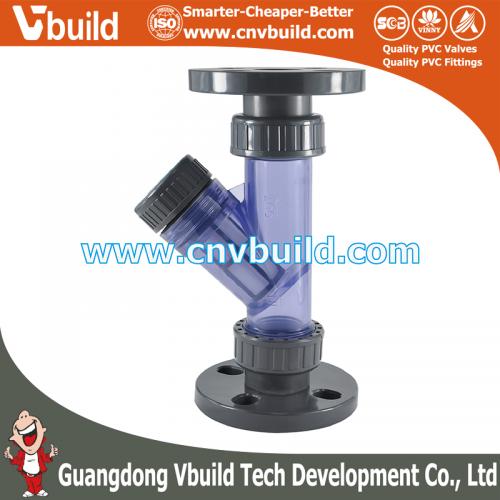 NA04: FLANGED Y-STRAINER  (DIN UPVC TRANSPARENT PIPES & FITTINGS)