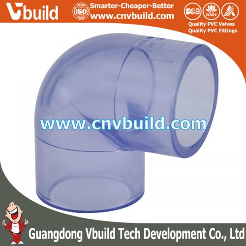 CFT03: ELBOW 90°  (DIN UPVC TRANSPARENT PIPES & FITTINGS)