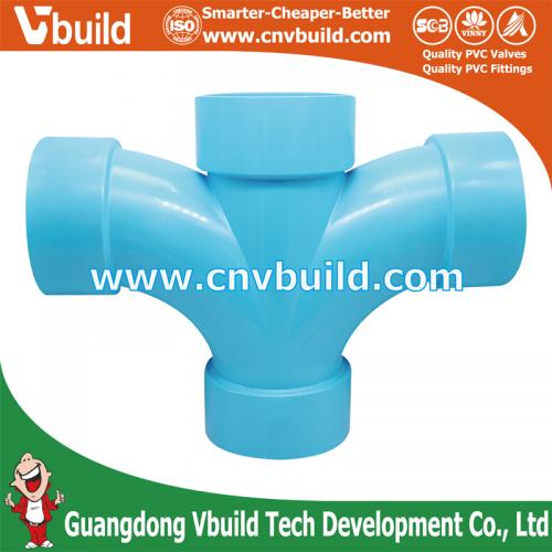 DF07： PVC Cross TY -DR B  (THAI Standard Drainage Fittings)