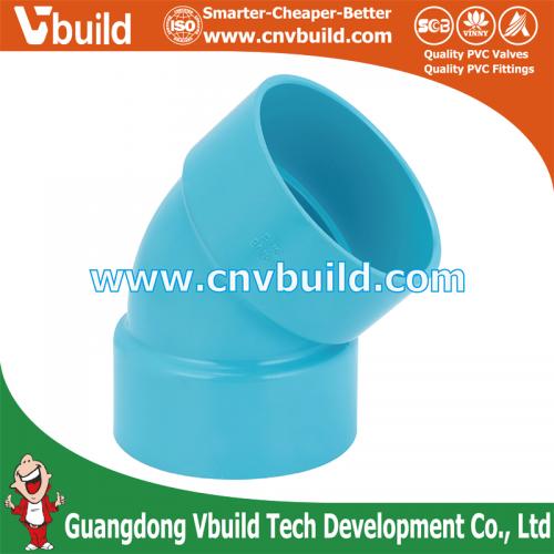 DF08： PVC Elbow 45°-DR B  (THAI Standard Drainage Fittings)