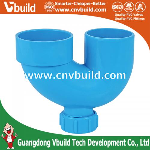 DF11： PVC U－Trap(C/O)-B  (THAI Standard Drainage Fittings)