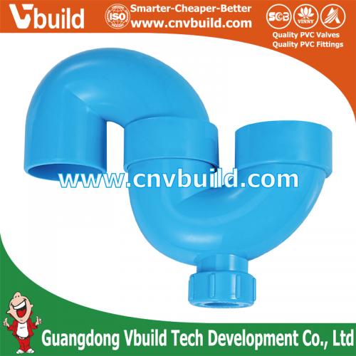 DF15：PVC S-Trap(C/O)-B  (THAI Standard Drainage Fittings)