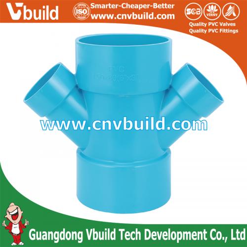 DF28：PVC Reducing Cross Y-DR B  (THAI Standard Drainage Fittings)