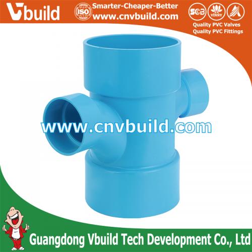 DF29：PVC Reducing Cross TY-DR B  (THAI Standard Drainage Fittings)
