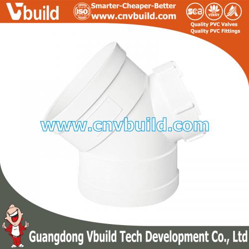 PS07：ELBOW 45°-TRAP(C/O)-DR  (PVC DIN DRAINAGE FITTINGS)