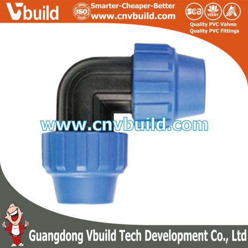 PP02: ELBOW 90°（DIN PP COMPRESSION FITTINGS）