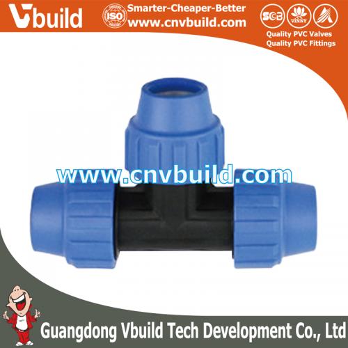 PP03: TEE（DIN PP COMPRESSION FITTINGS）