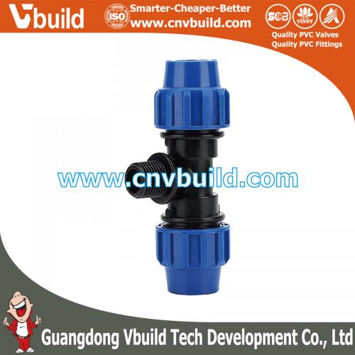 PP10: MALE  TEE（DIN PP COMPRESSION FITTINGS）