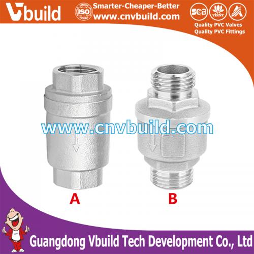 ST14: STAINLESS STEEL  Internal / External Thread Vertical Check Valve