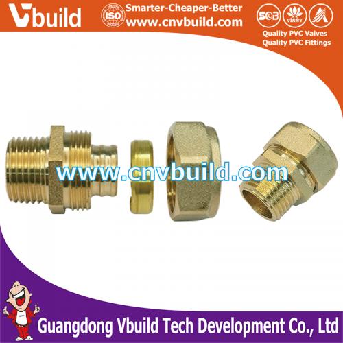 BBT27:  PEX Pipe Brass Male Coupling