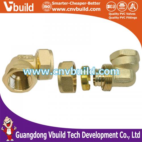 BBT29:  PEX Pipe Brass Female Elbow 90°